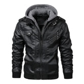 Men's PU Leather Jacket – Autumn Casual Motorcycle Biker Coat (EU Size SA722) - Himpall